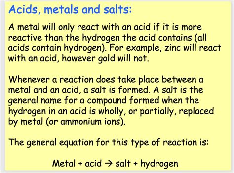 5.4 Salts from metals | Teaching Resources