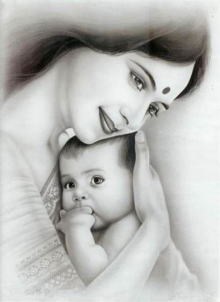 27 Ideas Baby Gifts For Parents Pictures | Mother and child drawing, Mother and baby paintings ...