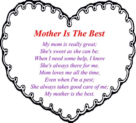 Mothers Day Poems Free Printables