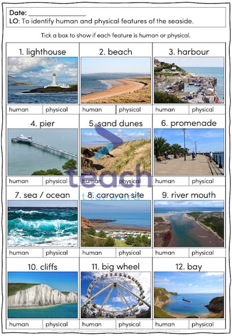 Identifying human and physical features of the seaside - KS1/KS2 | Teaching Resources