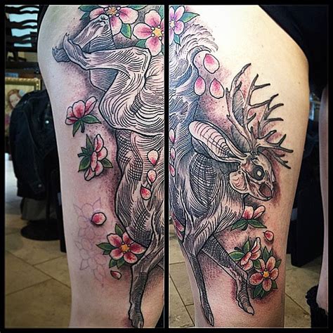 Jackalope Tattoo by Gustavo Razo - Remington Tattoo Shop