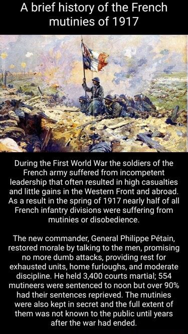 A brief history of the French mutinies of 1917 During the First World ...