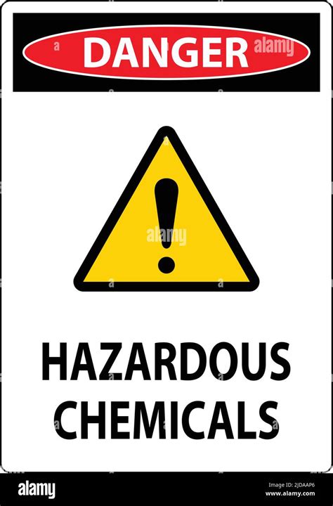 Danger Hazardous Chemicals Sign On White Background Stock Vector Image ...