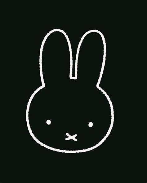 Hello Miffy . Black | Bunny drawing, Rabbit wallpaper, Wallpaper iphone ...