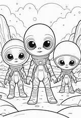 Alien Coloring Page – Color My Pages sketch template