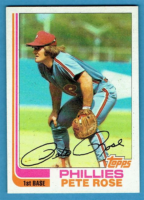 Pete Rose 1982 Topps #780 Phillies Baseball Card, cards