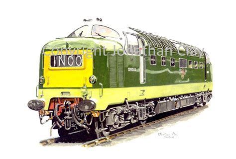 Jonathan Clay Transport Art | Class 55 Diesel Deltic No. D9019