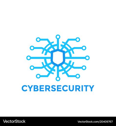 Cyber security logo template Royalty Free Vector Image