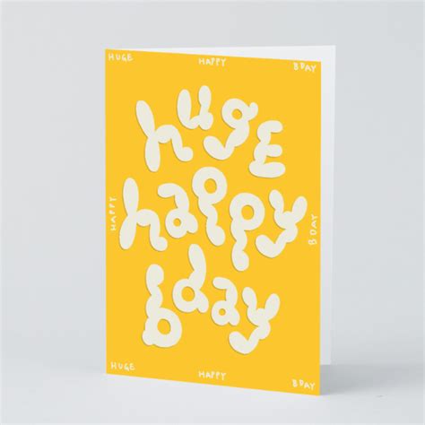 Huge Happy Bday Card by Micke Lindebergh — HUNTER JONES