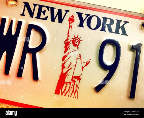 Vintage United States Vehicle Registration Plates Stock Photo - Alamy