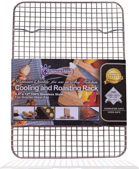 Stainless Steel Wire Cooling and Roasting Rack Fits Small Quarter Sheet ...