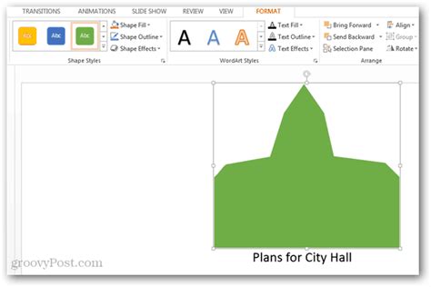 How to Create Custom Shapes in a PowerPoint 2013 Presentation