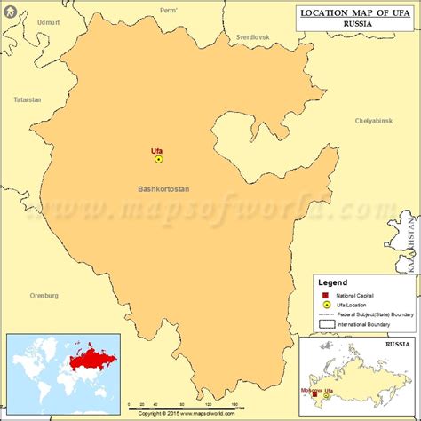 Where is Ufa | Location of Ufa in Russia Map