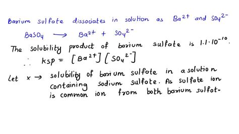 SOLVED: 15 Estimate the solubility of barium sulfate in a 0.020 M ...