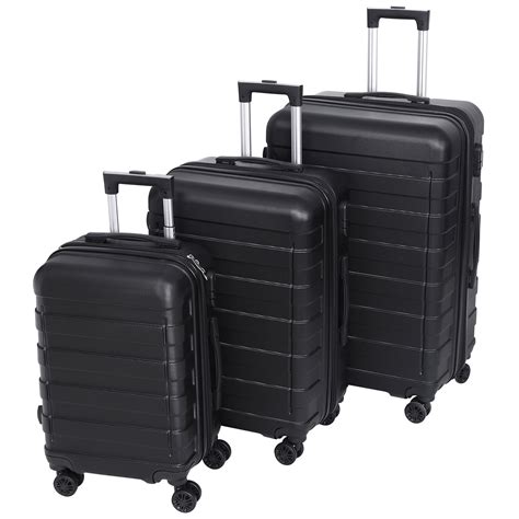 HomGarden 3PCS (22/26/30 inch) Travel Luggage Set Expandable Hardside ...