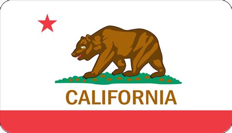 California Bear Flag Sticker - 1 Dozen - California Seashell Company Retail