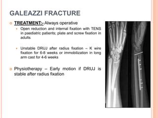 Monteggia fracture & galeazzi fracture | PPT