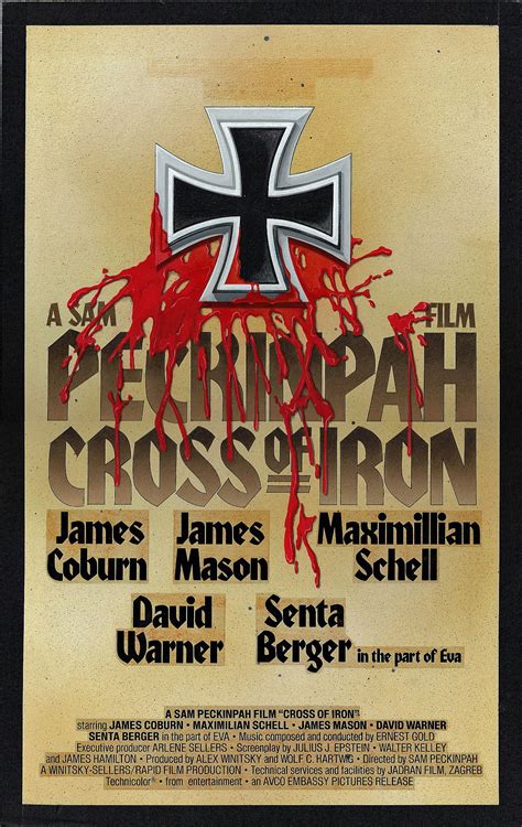 CROSS OF IRON (1977) - movie poster painting (prototype), in Terry Doyle's 2. MOVIE POSTER ...