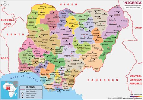 Nigeria Map | HD Political Map of Nigeria