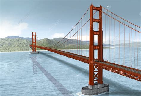 Golden Gate Bridge, artwork - Stock Image - C010/2783 - Science Photo Library