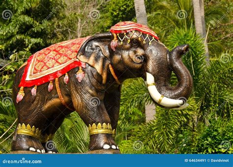 Elephant statue stock image. Image of colors, thailand - 64634491