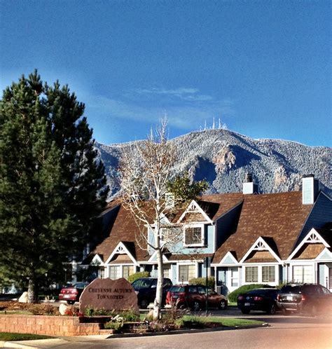 Fort Carson housing with a beautiful backdrop of snowy mountains & Norad. http ...