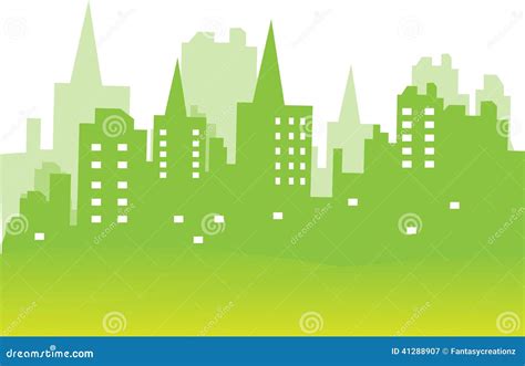 Green City stock vector. Illustration of structure, grunge - 41288907