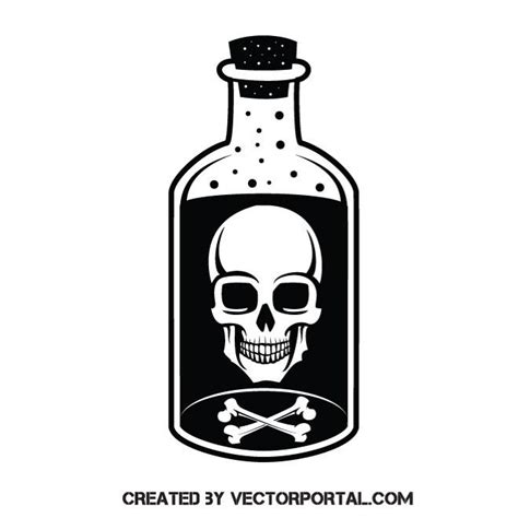 Bottle of poison Royalty Free Stock SVG Vector and Clip Art