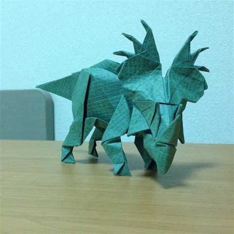 Sthyracosaurus by kaede1969 | Dinosaur origami, Useful origami, Origami animals