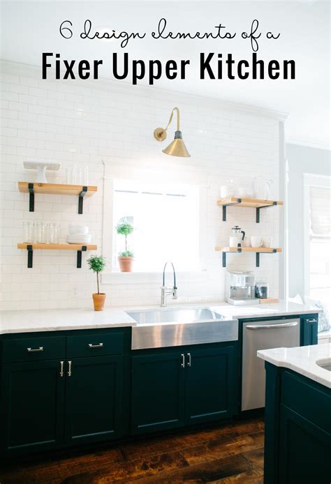 Remodelaholic | 6 Design Elements of a Fixer Upper Kitchen + DIY Options