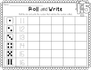 Roll and Write 11-20 Freebie by Natalie Lynn Kindergarten | TpT