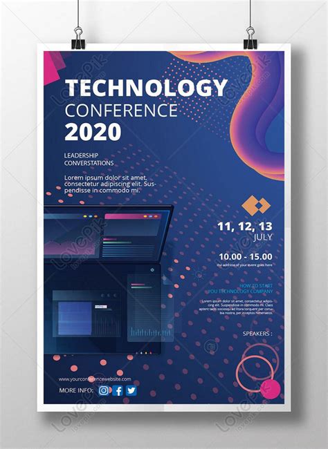 Cool technology poster template image_picture free download 450019124 ...