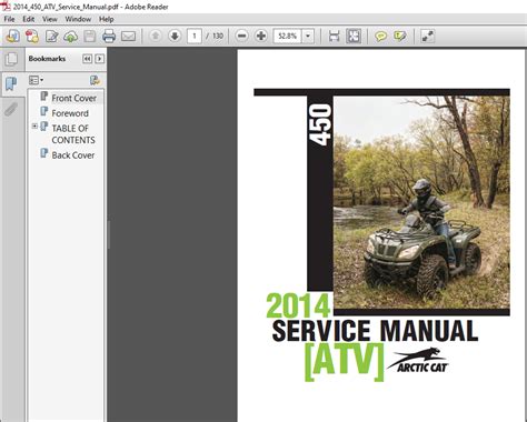 2014 Arctic Cat 450 ATV Service Manual - PDF DOWNLOAD - HeyDownloads ...