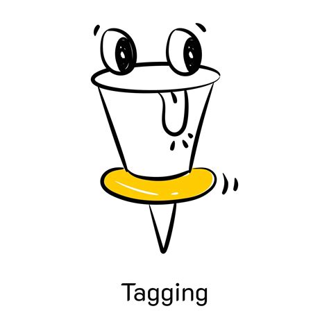 Cute hand drawn icon of tagging 7189681 Vector Art at Vecteezy