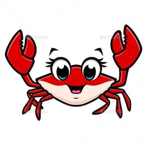 Cartoon Crab | Cartoon drawings, Crab cartoon, Graphic design