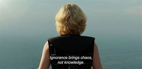 Lucy (2014) “Ignorance brings chaos, not knowledge.” | Lucy movie, Movie quotes, Film quotes