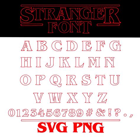 Stranger Font Stranger Things SVG PNG Instant | Etsy