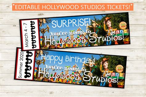 Printable and Editable Tickets // Adobe Editable PDF, Trip Reveal ...