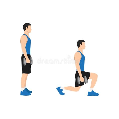 Dumbbell Walking Lunges Stock Illustrations – 17 Dumbbell Walking Lunges Stock Illustrations ...