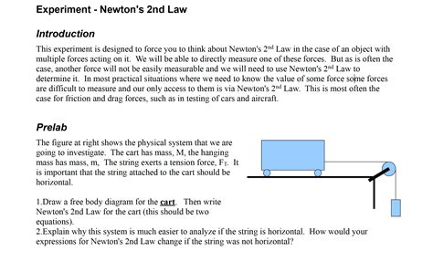 Solved Experiment Newton's 2nd Law Introduction This | Chegg.com