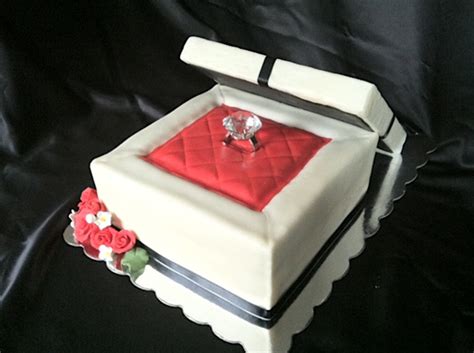 Engagement Ring Box Cake - CakeCentral.com