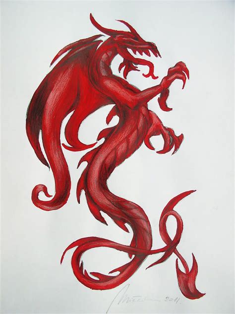 Red dragon Painting by Petra Micuda | Dragon wall art, Red dragon painting, Canvas art painting