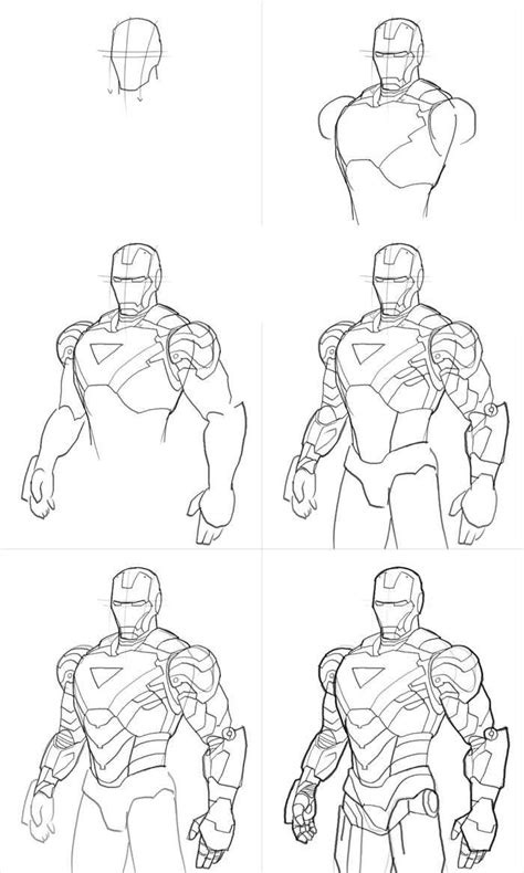 How to draw Iron Man Mk. VI by Xia Taptara | Drawing superheroes, Iron man drawing, Marvel drawings