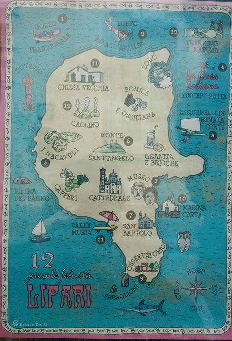 Lipari Lipari, Maps, Museum, Blue Prints, Map, Cards