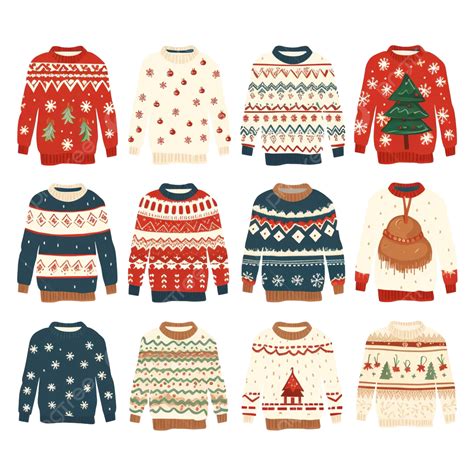 Collection Handmade Christmas Sweater, Cute Seamless Pattern With Ugly ...