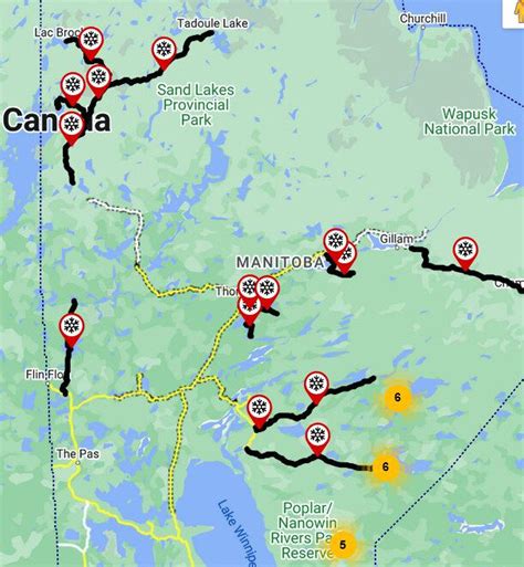 Manitoba Winter Road Map - Briana Teresita