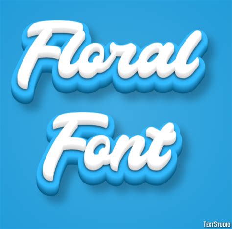 Floral Font Text Effect and Logo Design Font