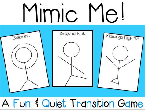 Brain Breaks Movement Cards Brain Break Mimic Me! | Kindergarten fun ...