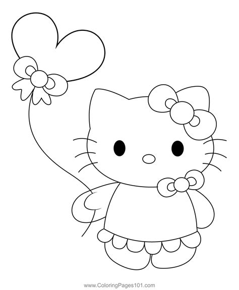 Cut Hello Kitty Coloring Page for Kids - Free Hello Kitty Printable Coloring Pages Online for ...