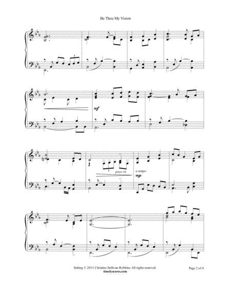 Download Be Thou My Vision (Lord Of All Hopefulness) Sheet Music By ...